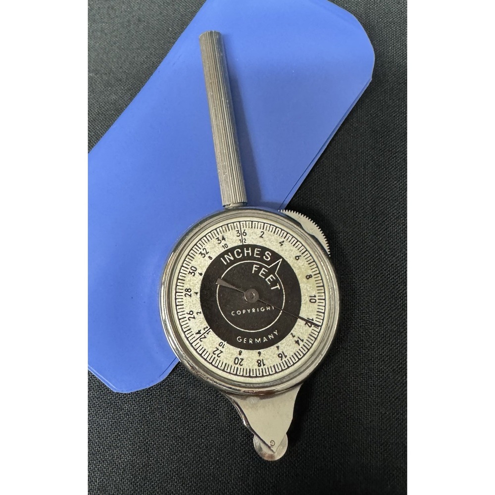 Vintage Brookstone German Opisometer Curvimeter Map Measuring Inch Tool